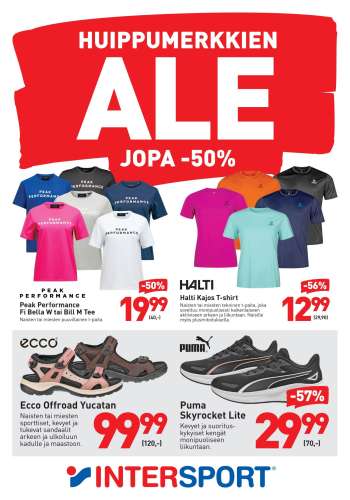 Intersport tarjoukset  - 19.06.2025 - 20.07.2025.