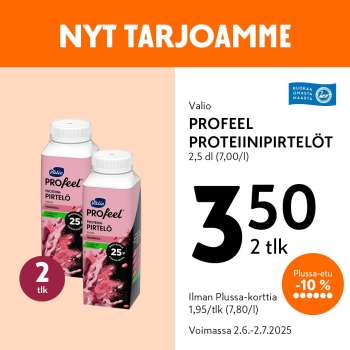 K-market tarjoukset  - 02.06.2025 - 02.07.2025.
