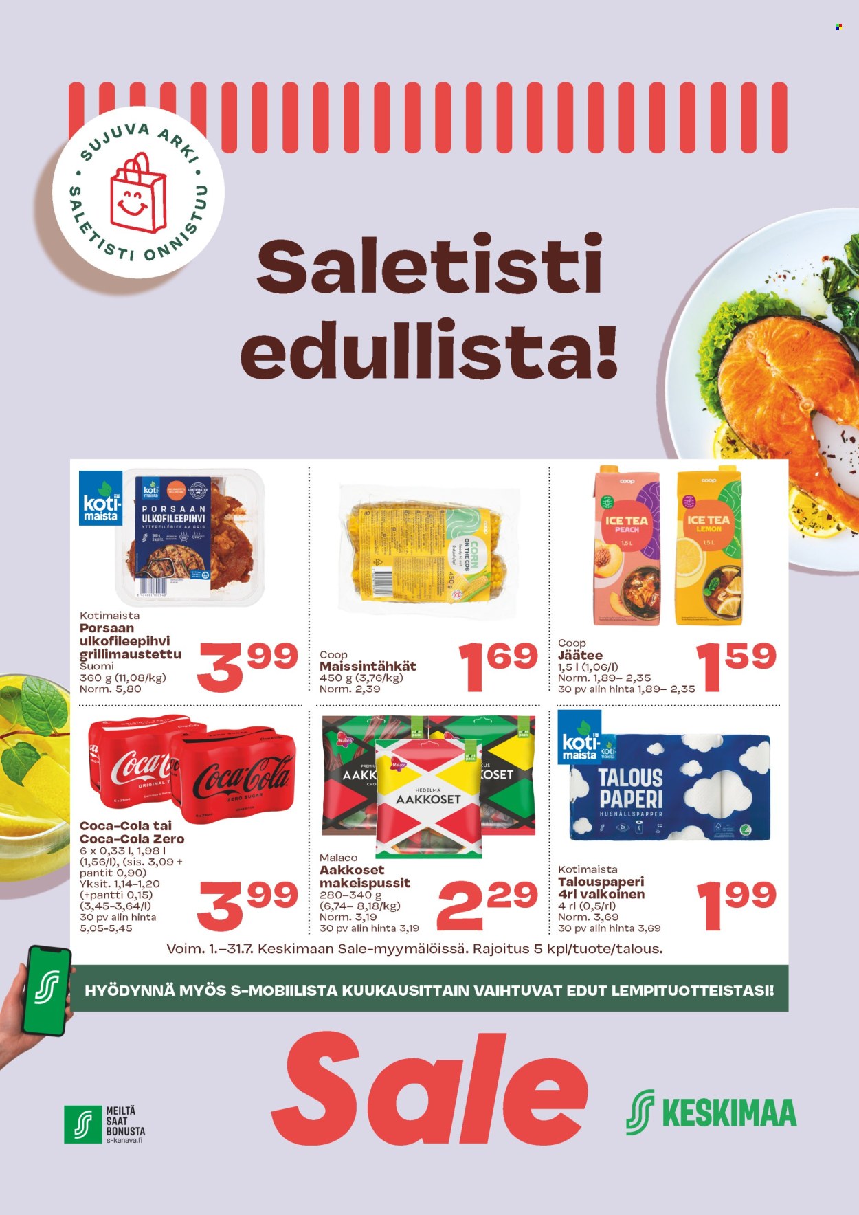 Sale tarjoukset - 01.07.2025 - 30.07.2025. Sivu 1