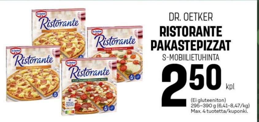 Dr. Oetker Ristorante pakastepizzat