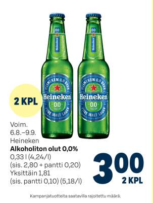 Heineken Alkoholiton olut 0,0%