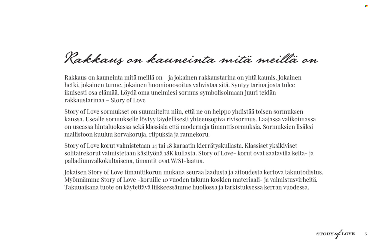 Kultajousi tarjoukset. Sivu 3