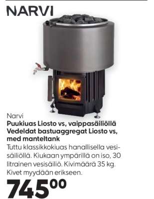 Narvi Puukiuas Liosto vs, vaippasäiliöllä