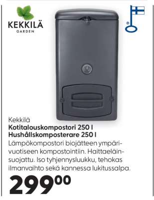 Kekkilä Kotitalouskompostori 250 l / Hushållskomposterare 250 l