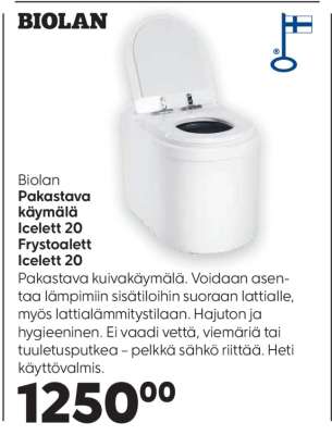 Biolan Pakastava käymälä Icelett 20
