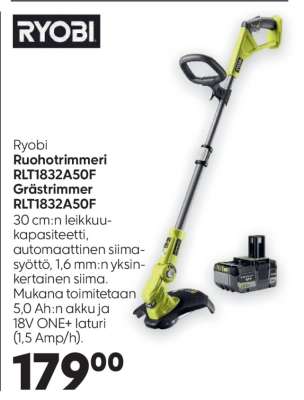 Ryobi Ruohotrimmeri RLT1832A50F