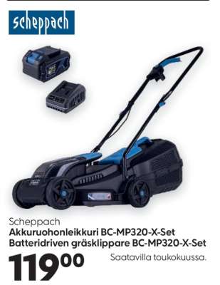 Scheppach Akkuruohonleikkuri BC-MP320-X-Set