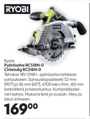 Ryobi Pyörösaha RCS18N-0