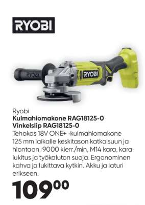 Ryobi Kulmahiomakone RAG18125-0