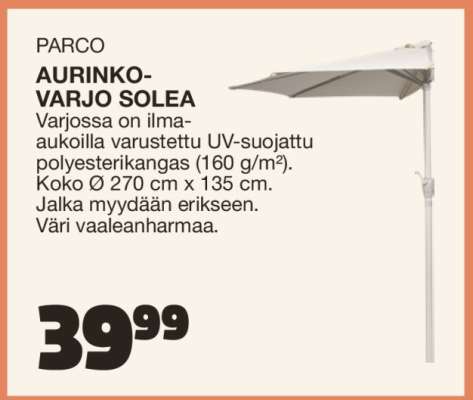 AURINKOVARJO SOLEA