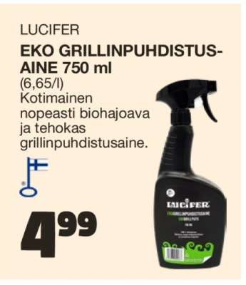 LUCIFER EKO GRILLINPUHDISTUSAINE 750 ml