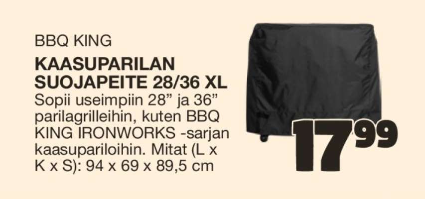 KAASUPARILAN SUOJAPEITE 28/36 XL