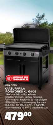 BBQ KING KAASUPARILA IRONWORKS XL G4/36