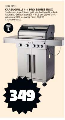 BBQ KING KAASUGRILLI 4+1 PRO SERIES INOX