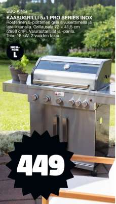 KAASUGRILLI 5+1 PRO SERIES INOX