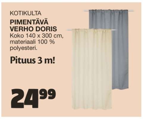 KOTIKULTA PIMENTÄVÄ VERHO DORIS