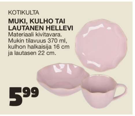 Muki, kulho tai lautanen Hellevi