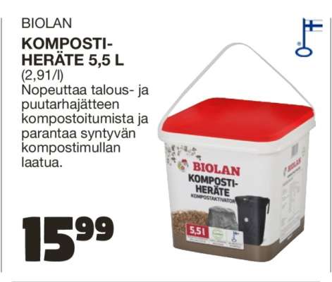 BIOLAN KOMPOSTIHERÄTE 5,5 l