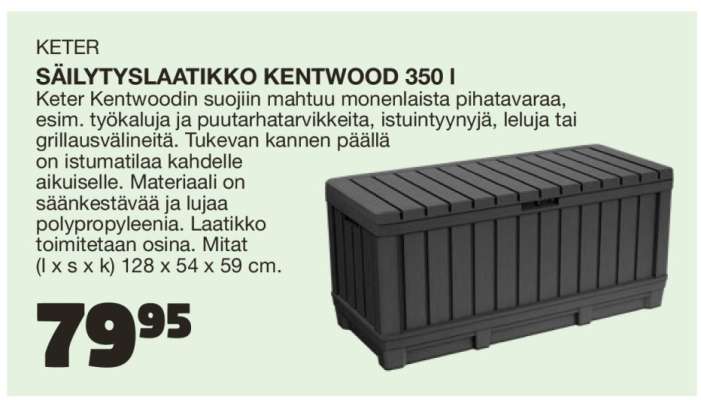 SÄILYTYSLAATIKKO KENTWOOD 350 l