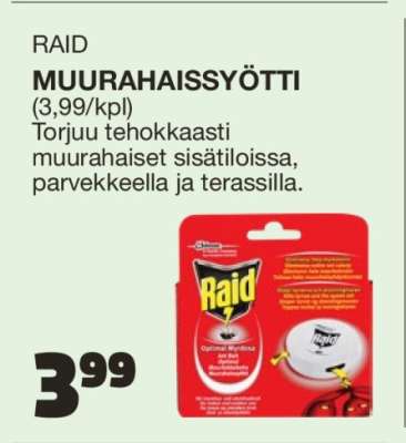 RAID MuurahaisSyötti