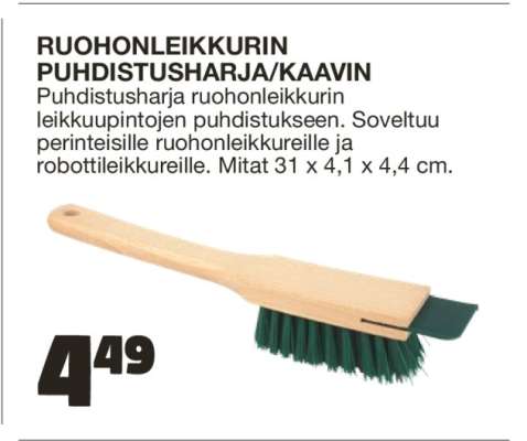 RUOHONLEIKKURIN PUHDISTUSHARJA/KAAVIN