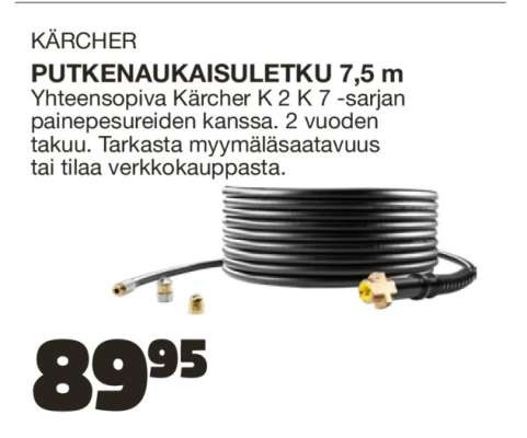 KÄRCHER PUTKENAUKAISULETKU 7,5 m