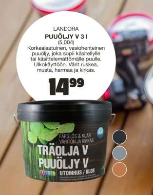 LANDORA PUUÖLJY V 3 l