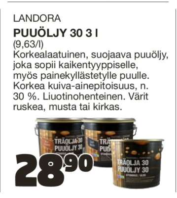 LANDORA PUUÖLJY 30, 3 l