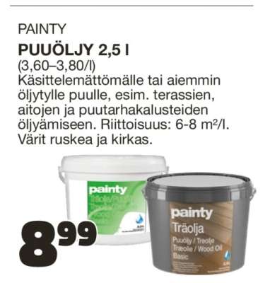 PAINTY PUUÖLJY 2,5 L