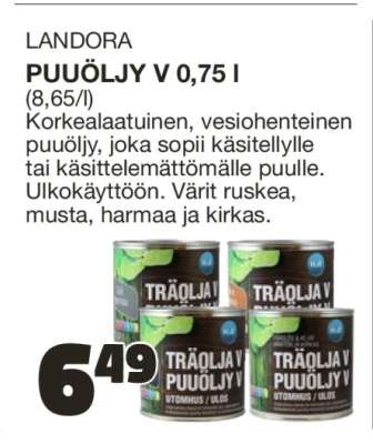 LANDORA PUUÖLJY V 0,75 l