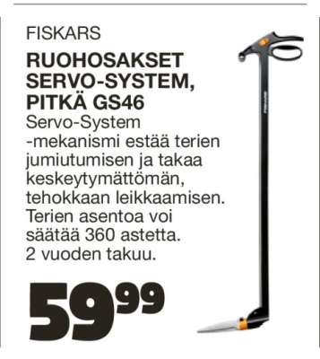 Fiskars Ruohosakset Servo-System, Pitkä GS46