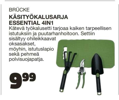 BRÜCKE KÄSITYÖKALUSARJA ESSENTIAL 4IN1