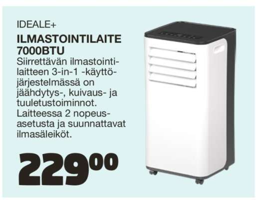 IDEALE+ ILMASTOINTILAITE 7000BTU
