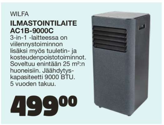 WILFA ILMASTOINTILAITE AC1B-9000C