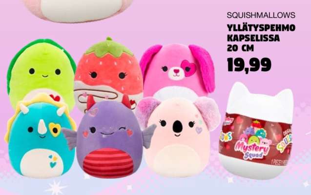 SQUISHMALLOWS YLLÄTYSPEHMO KAPSELISSA