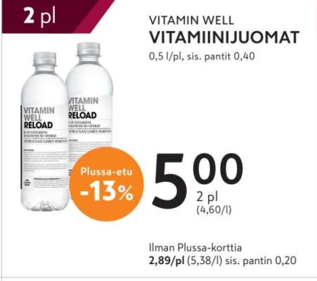 VITAMIN WELL VITAMIINIJUOMAT