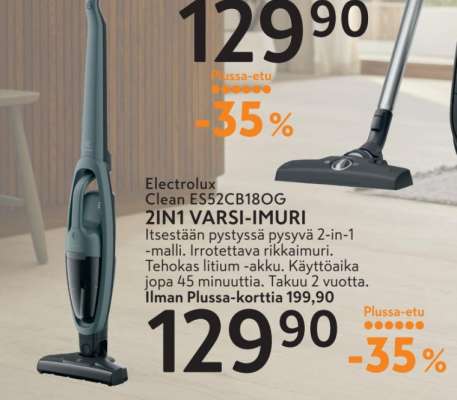 Electrolux Clean ES52CB18OG 2IN1 VARSI-IMURI