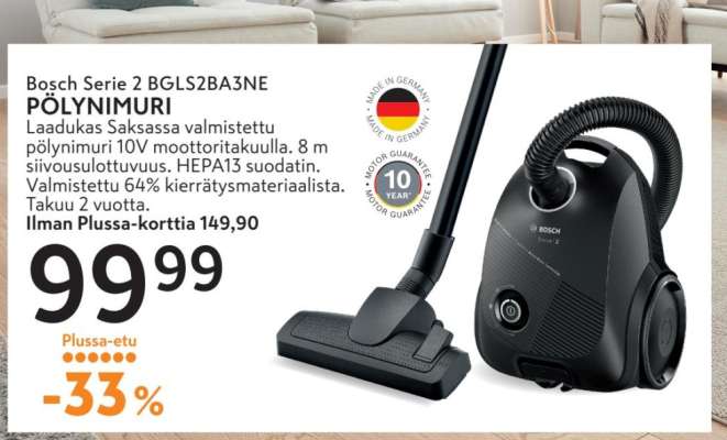 Bosch Serie 2 BGLS2BA3NE PÖLYNIMURI