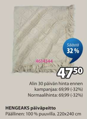 HENGEAKS päiväpeitto