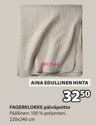 FAGERKLOKKE päiväpeitto