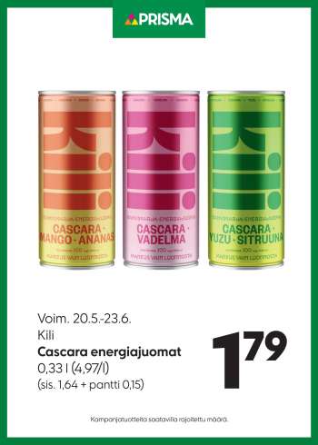 Prisma tarjoukset  - 20.05.2026 - 23.06.2026.