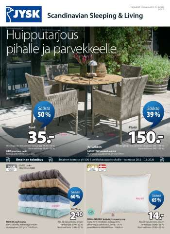 JYSK tarjoukset  - 28.05.2026 - 17.06.2026.