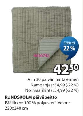 RUNDSKOLM päiväpeitto