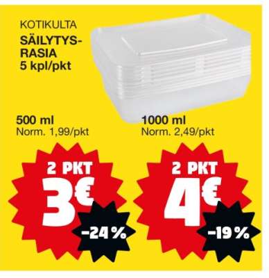 KOTIKULTA SÄILYTYSRASIA 5 kpl/pkt