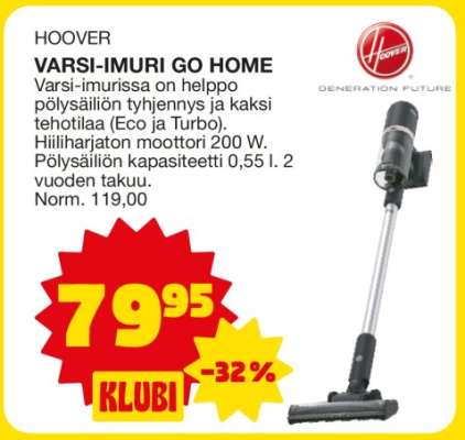HOOVER VARSI-IMURI GO HOME