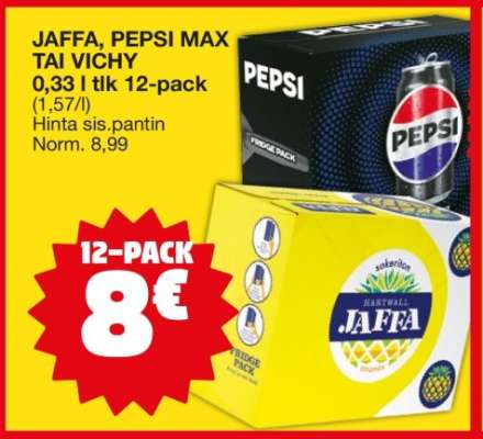 JAFFA, PEPSI MAX TAI VICHY