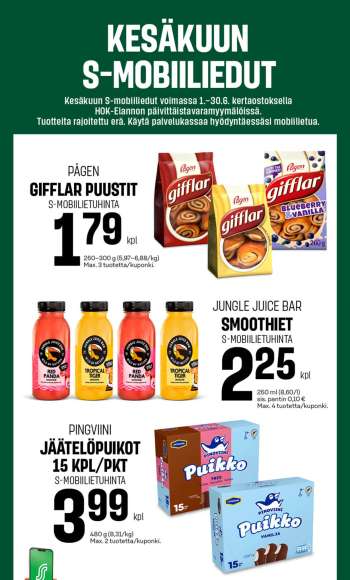 S-market tarjoukset  - 01.06.2026 - 30.06.2026.