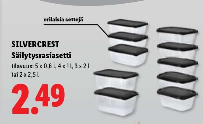 SILVERCREST Säilytysrasiasetti