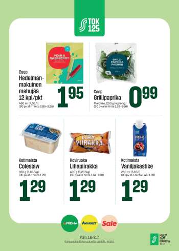 S-market tarjoukset  - 01.06.2026 - 31.07.2026.