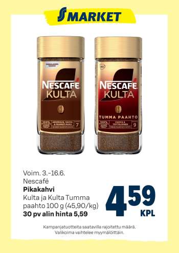 S-market tarjoukset  - 03.06.2026 - 16.06.2026.